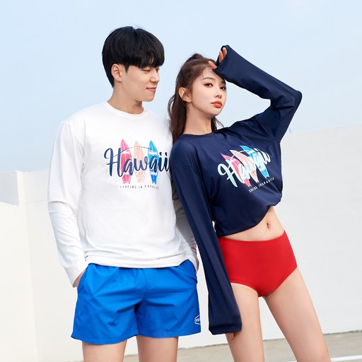 벤디스 래쉬가드 상의 자외선차단 하와이긴팔 C264