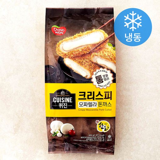 동원 퀴진 크리스피 돈까스 모짜렐라 치즈 (냉동)