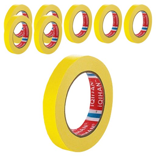 iQIHAN 칼라 마스킹테이프 노랑 15 mm x 20 m