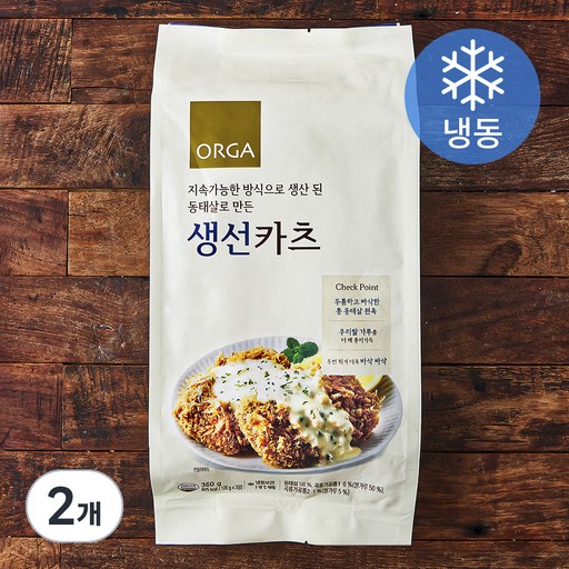 ORGA 지속가능한 방식으로 생산 된 동태살로 만든 생선 카츠 3개입 (냉동)