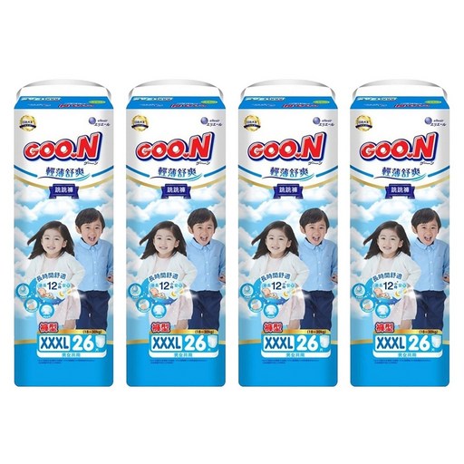 GOO.N 大王 輕薄舒爽 紙尿布 褲型 18~30kg, 3XL, 104片
