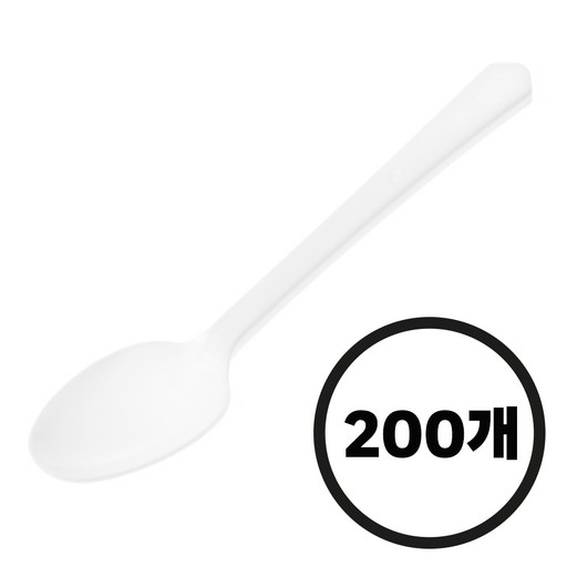 코멧 심플한 일회용 개별포장 숟가락 화이트