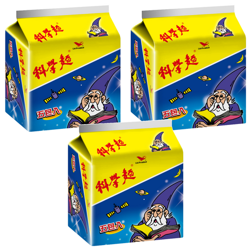 統一 科學麵 原味, 3袋, 200g