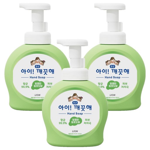 아이깨끗해 항균 폼 핸드솝 청포도향