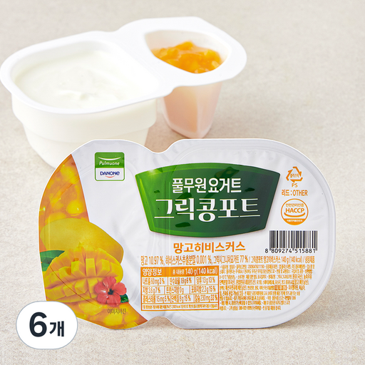다논 그릭콩포트 망고히비스커스 요거트