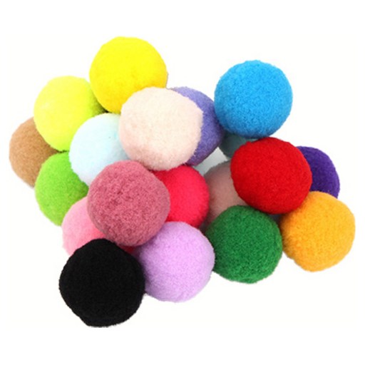 DIY 꾸미기 만들기 컬러 믹스 고탄력 폼폼이 색방울 30mm 40p