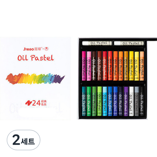 작은 오일 파스텔 클래식 소프트 경전 24p + 흰색 2p 세트
