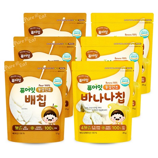 퓨어잇 핑거 쌀과자 배칩 3p + 바나나칩 3p