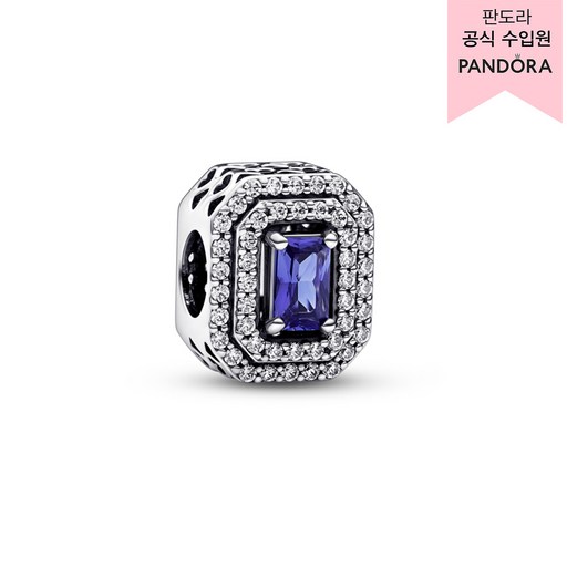 판도라 여성용 블루 스파클링 렉탱글 참 792385C01 +쇼핑백+메시지카드+품질보증서(백화점A/S)