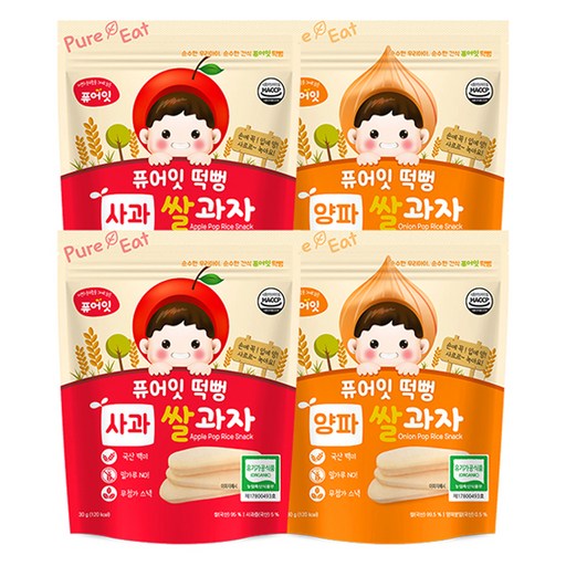 퓨어잇 사과떡뻥 2p + 양파떡뻥 2p