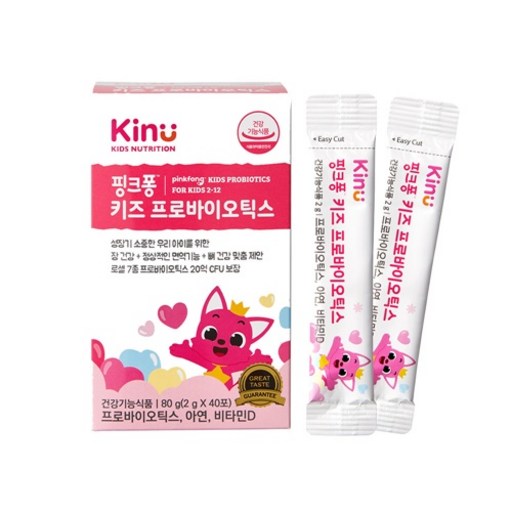 키누 핑크퐁 키즈 프로바이오틱스 40p