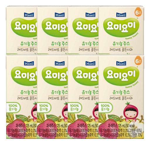 요미요미 맘마밀 유기농 레드비트 골든사과 주스