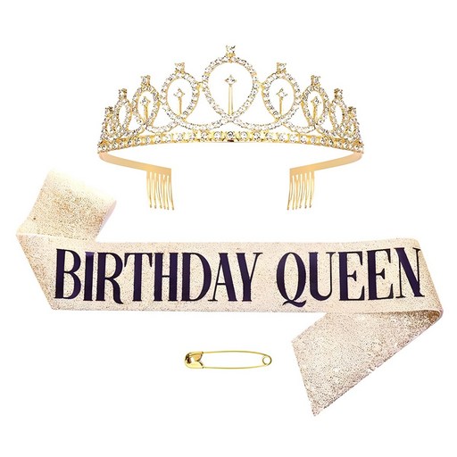 스타리움 생일 파티 파티 왕관 + 스트랩 세트