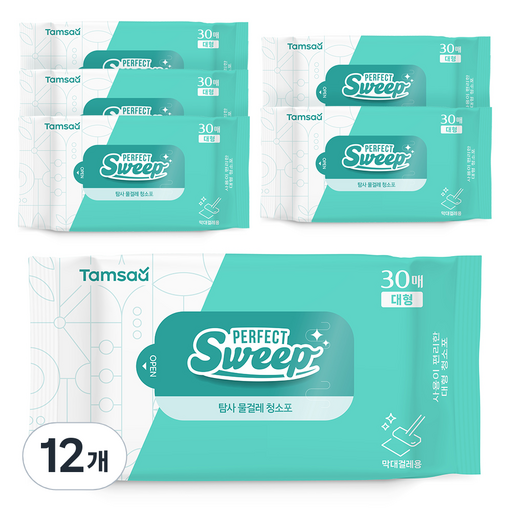 탐사 물걸레 청소포 대형 30매 리필