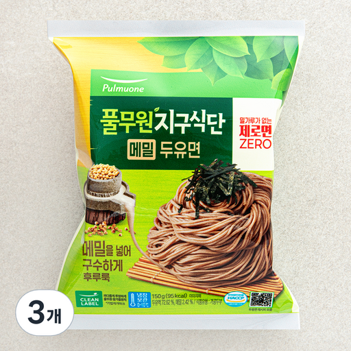 풀무원 지구식단 메밀두유면