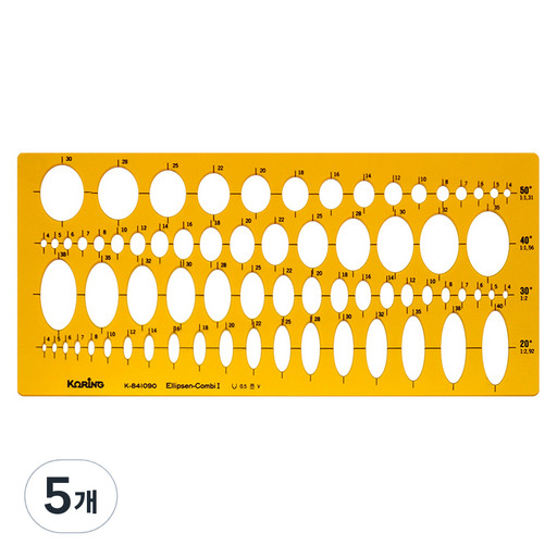 코링 종합 타원 형판 자 K-841090
