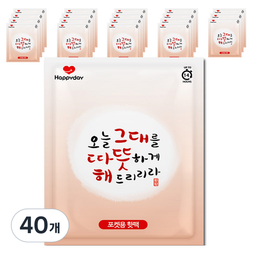 해피데이 따뜻해 포켓용 핫팩 100g