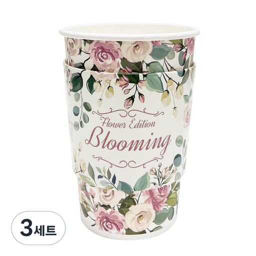 투고팩 블루밍 종이컵 390ml + 에어 홀더 세트