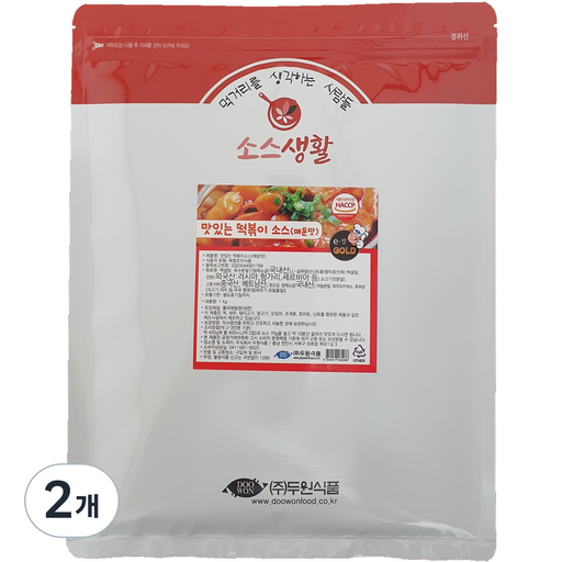 두원식품 맛있는 떡볶이 소스 분말 매운맛