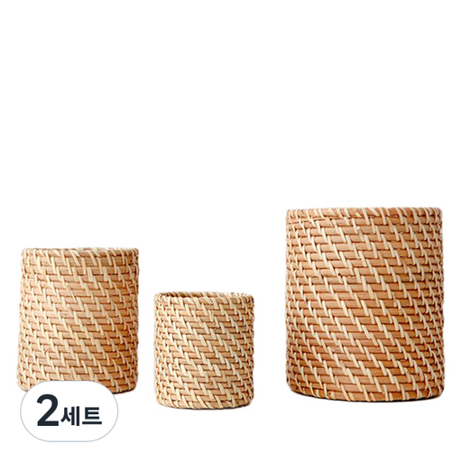 마켓비 SILON 수제수납함 원형 3종 세트