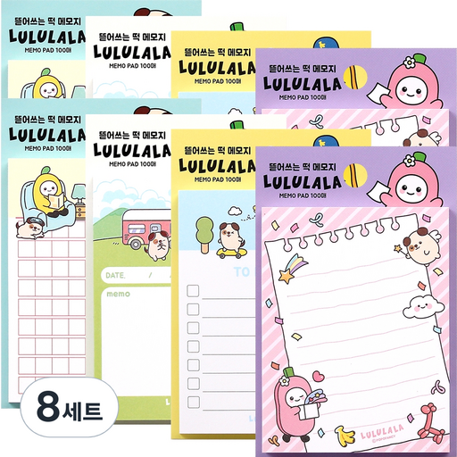 포포팬시 룰루랄라 떡메모지 4종 x 100p