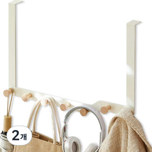 레디박스 공간활용 우드 문걸이 도어행거 후크 7구 30cm
