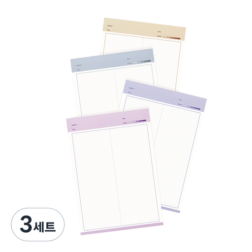 안테나샵 심플 베이직 컬러 에너지 노트패드 B5 B 4종 세트