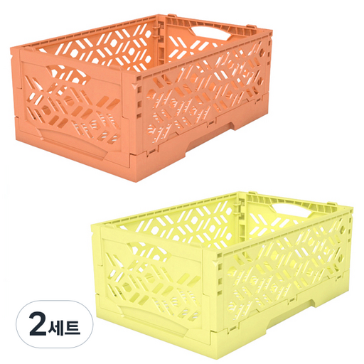 라이프플러스 깔끔이 다기능 접이식 폴딩박스 정리함 S 2개입