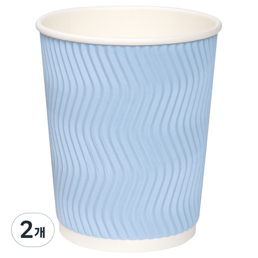 해피팩 한결 일회용 3중 종이컵 스카이 330ml