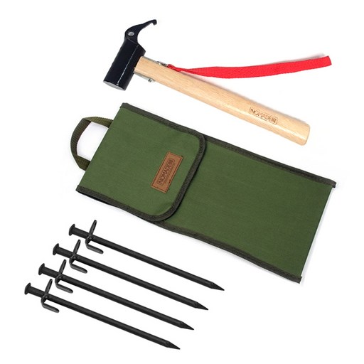 노마드 팩망치 + 고강도 단조팩 20cm 4p + 팩해머 케이스