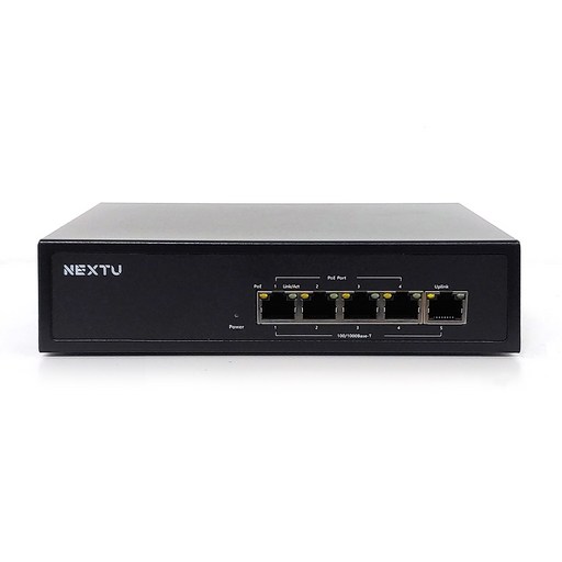 넥스트유 4포트 POE+ 60W 1TP 라이트 매니지먼트 웹 스마트 스위치