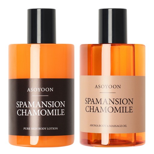 아소윤 스파맨션 케모마일향 바디로션 400ml + 바디오일 400ml 세트