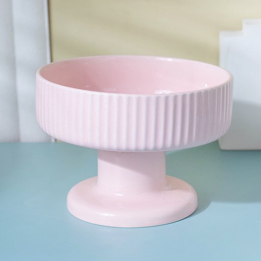 랜보어 반려동물 플리츠 세라믹 식기