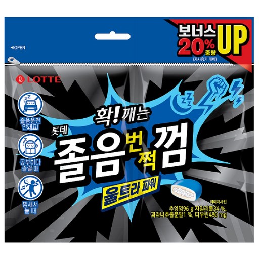 롯데웰푸드 졸음 번쩍 껌 울트라 파워
