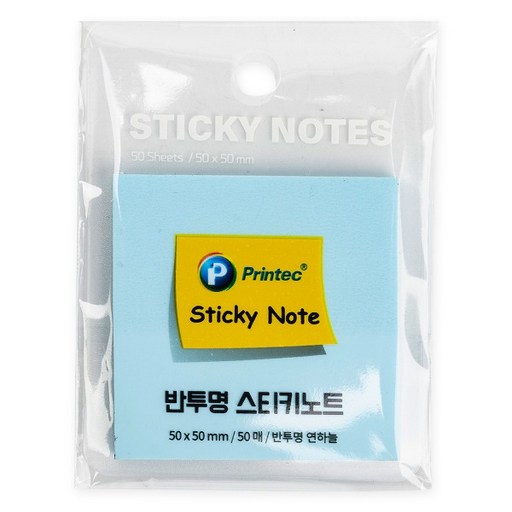프린텍 반투명 스티키노트 50매 CL5050S