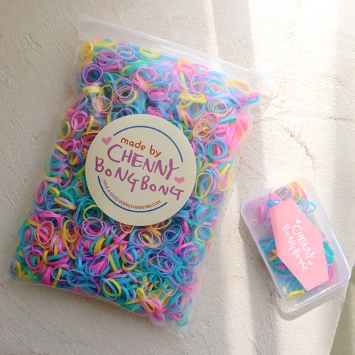 채니봉봉 여아용 대용량 고무줄 100g + 휴대용 케이스