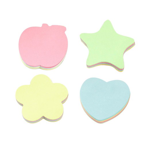 요랜드 모양 점착메모지 4종 x 100p 세트 76 x 76 mm