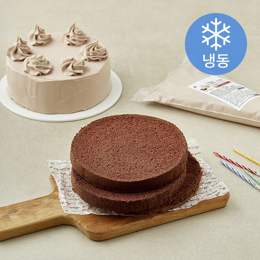 장가네제과 초코 생크림 케이크 만들기 키트 310g (냉동)