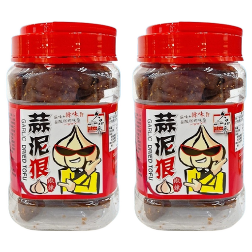 久品香 蒜泥狠豆乾 微辣, 350g, 2罐