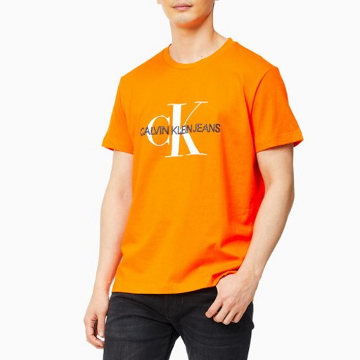 캘빈클라인진 [캘빈클라인진] 남성 레귤러핏 모노그램 로고 반팔 티셔츠 (J317896-SEA)