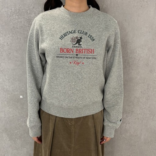 국내정식매장 캉골 티셔츠 Kangol 우먼스 헤리티지 클럽 스웨트셔츠 1796 멜란지그레이