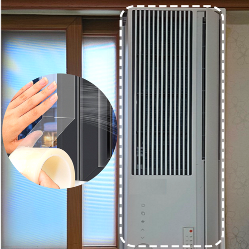 창문형에어컨 틈새 바람 막이 투명형 테이프 10 미터 m