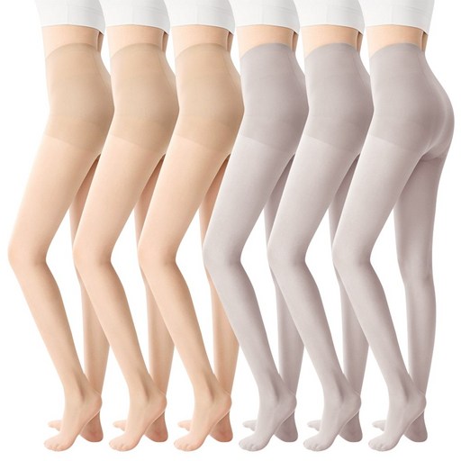 여름 쫀쫀 초슬림 누드라인 투명 입체 시스루 얇은 스타킹 6종세트