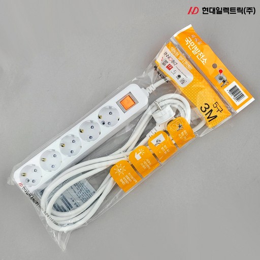 타로시 국산 현대 멀티탭 과부하차단 5구 콘센트 멀티코드