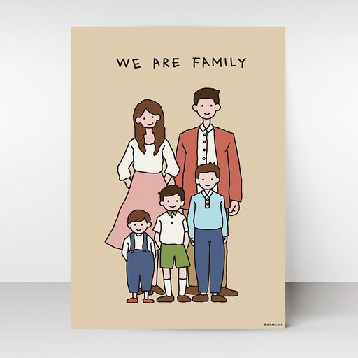 뚜뚜아트 감성 가족 포스터 We are family3
