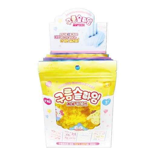 산리오 구름 슬라임 스티커 세트 350g x 8개입 1박스