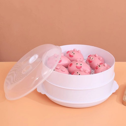 Oyoson 스팀 전자레인지 찜냄비 2단 대형 찜기