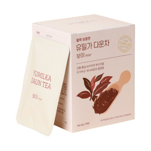 유밀가 다운차 보이차 2g 15개입 1박스