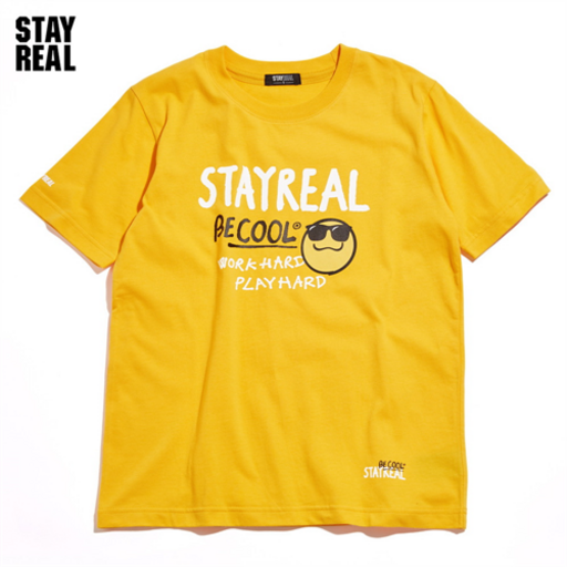 남자쿨티셔츠 라이프워크 쿨티 쿨티셔츠 STAYREAL Be Cool 스톰프 T 블랙 / 화