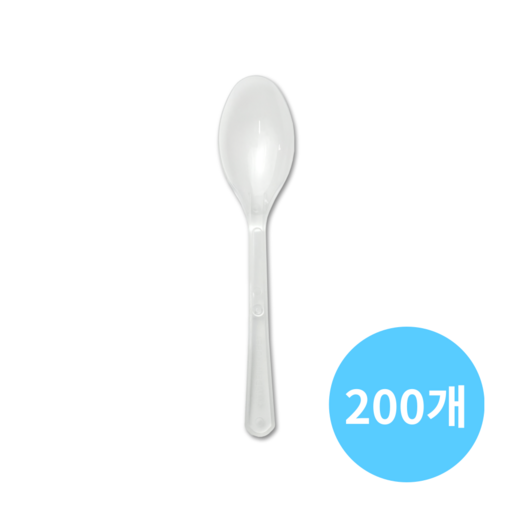 청년팩 일회용 숟가락 수저 투명 개별포장 플라스틱 스푼